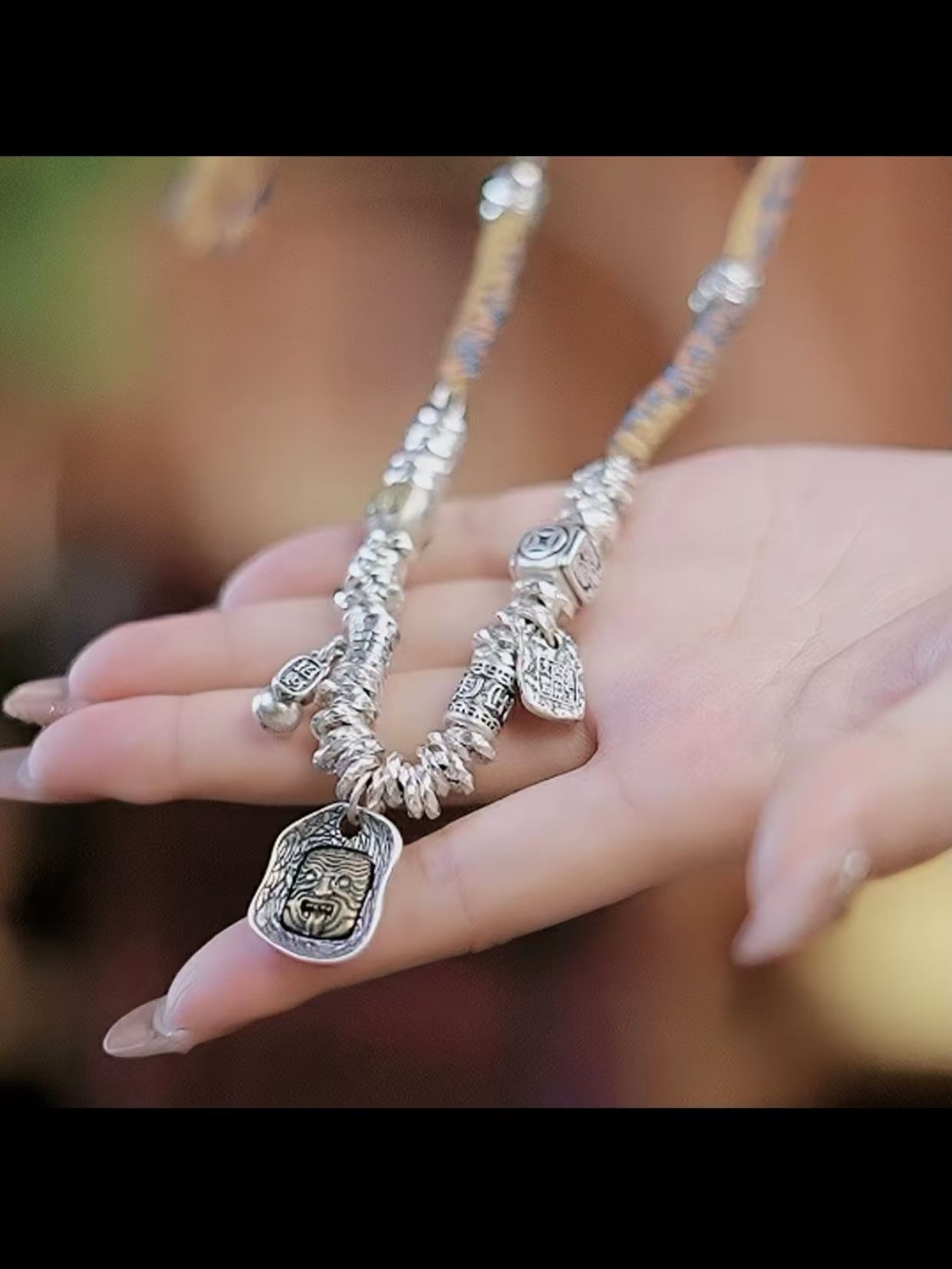 Chinese style coiled necklace