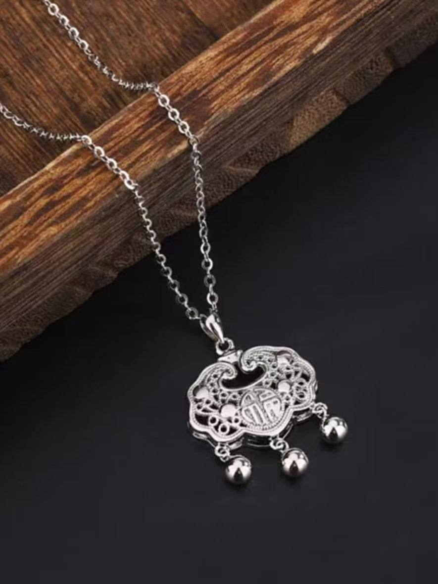 Peace lock necklace