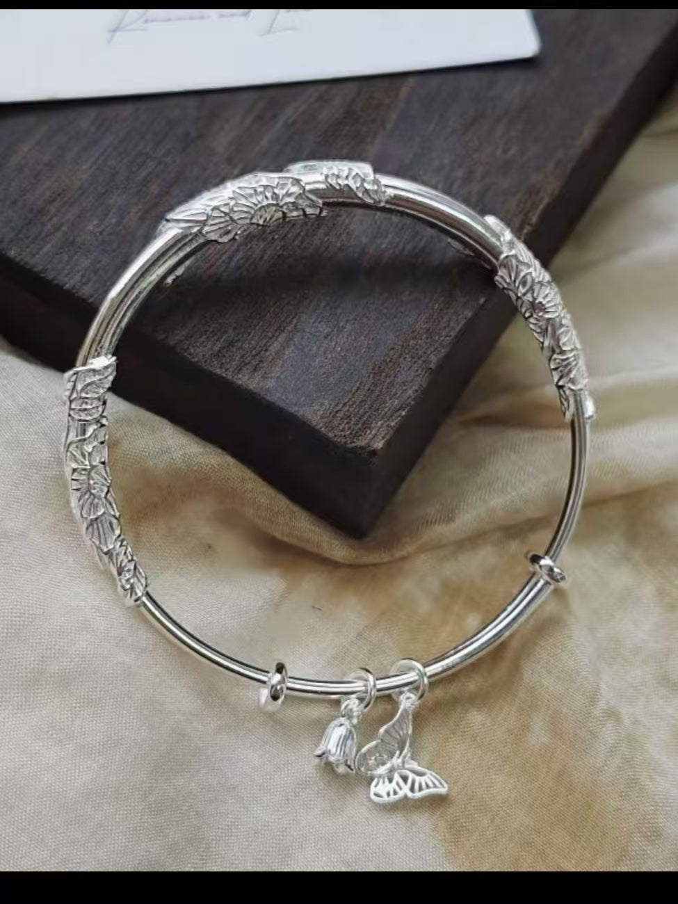 Silver Filigree Butterfly Bracelet