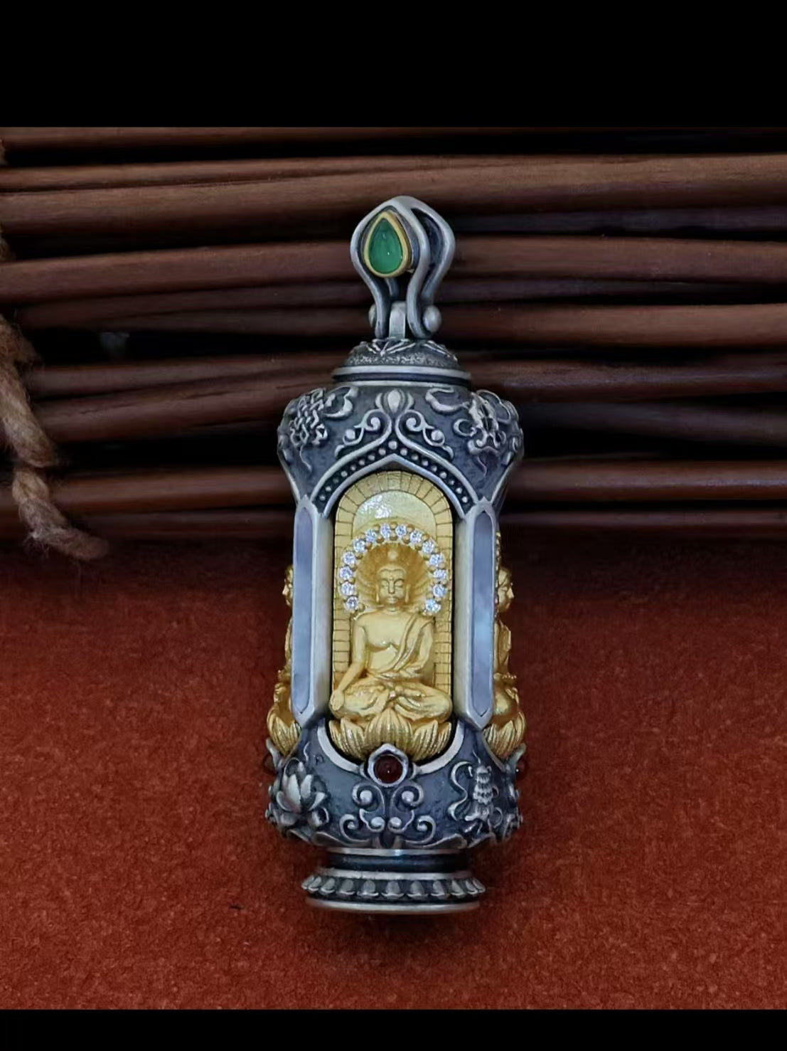 Four-faced Buddha necklace pendant