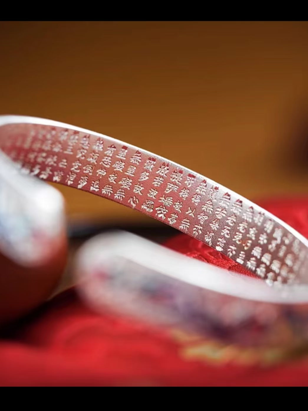 Enamel Heart Sutra Phoenix Bracelet